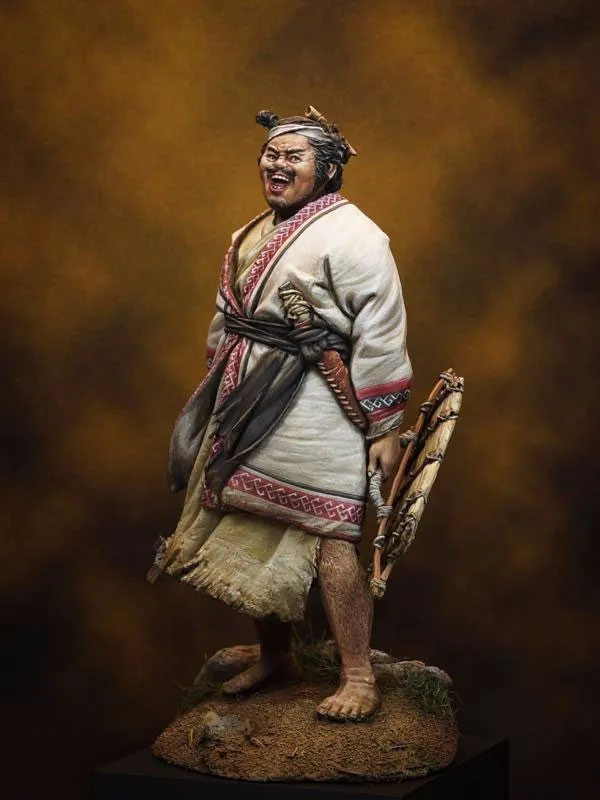 1/24 Смола Модель Строительный мининабор, фигура древних Shu ouma воинов