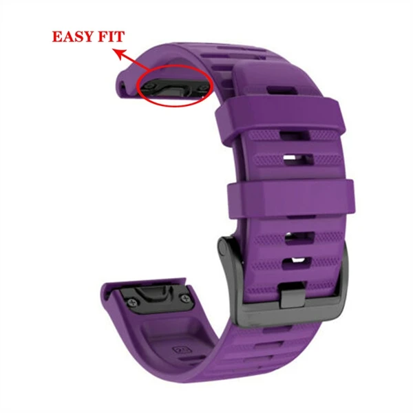 JKER силиконовый ремешок для часов Quick Fit для Garmin Fenix 6X Pro Easyfit ремешок для наручных часов Garmin Fenix 6 Fenix 5X 5 3 3HR часы - Цвет: Purple