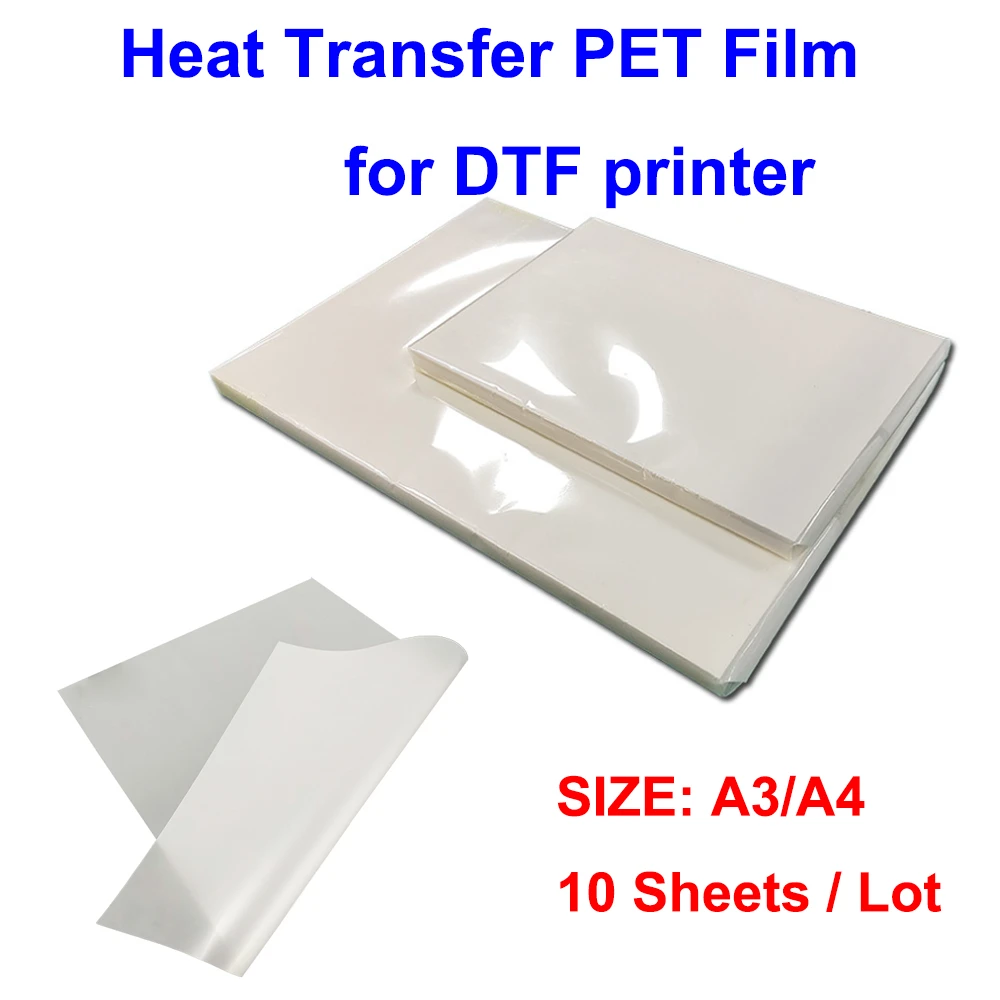 diepte botsen Aap 10 Vellen A3 A4 Size Dtf Afdrukken Inkjet Heat Transfer Pet Film Lakens  Voor T shirt Kleding Transfer A3 A4 pet Matte|Printers| - AliExpress