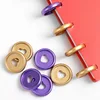 100PCS  Mushroom Hole Binding Disc Buckle Heart Colorful Round Rings PlasticLoose Leaf Ring Book DIY Binder Notebook Office ► Photo 2/5