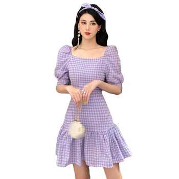 

vestiti ragazze traje princesa summer girls dresses 2020 plaid teenage 14 16 years old purple