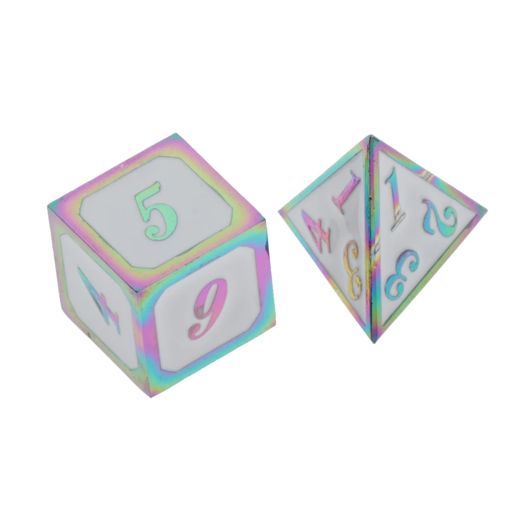 7 Pcs Polyhedral Dice Set D4 D6 D8 D10 D12 D20 Game Dice for Dungeons and Dragons Pathfinder DND RPG MTG Table Gaming Dices