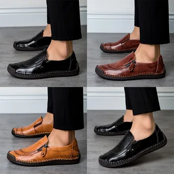 

Calzado Hombre Loafers Size 47 48 Cowhide Driver Casual Shoes+Male