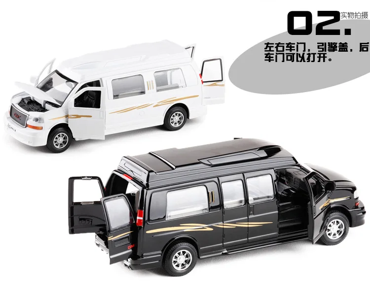 Shenghui 1: 32gmc GMC бизнес звезда MPV караван звук и светильник ВОИН детская игрушка сплав модель автомобиля