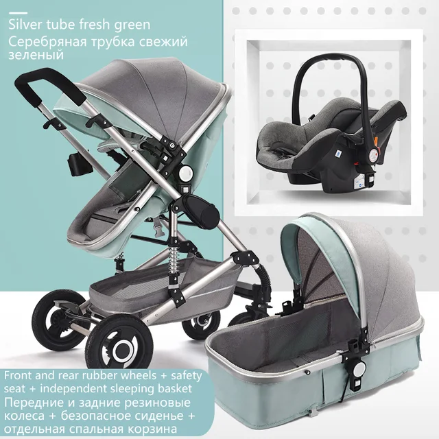 $US $74.00  Free ship High Landscape baby Stroller 3 in 1 Stroller Multifunctional car two way child Pram Baby 