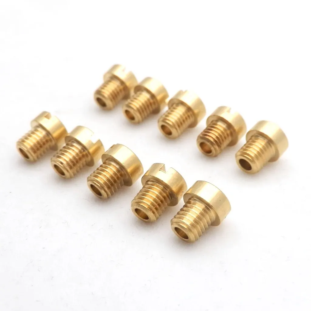Pack of 10pcs Carburetor Main Jet M6 M5 6mm 5mm Thread for DellOrto BGM Motoforce Carburetor Injector Nozzle Size 50-200