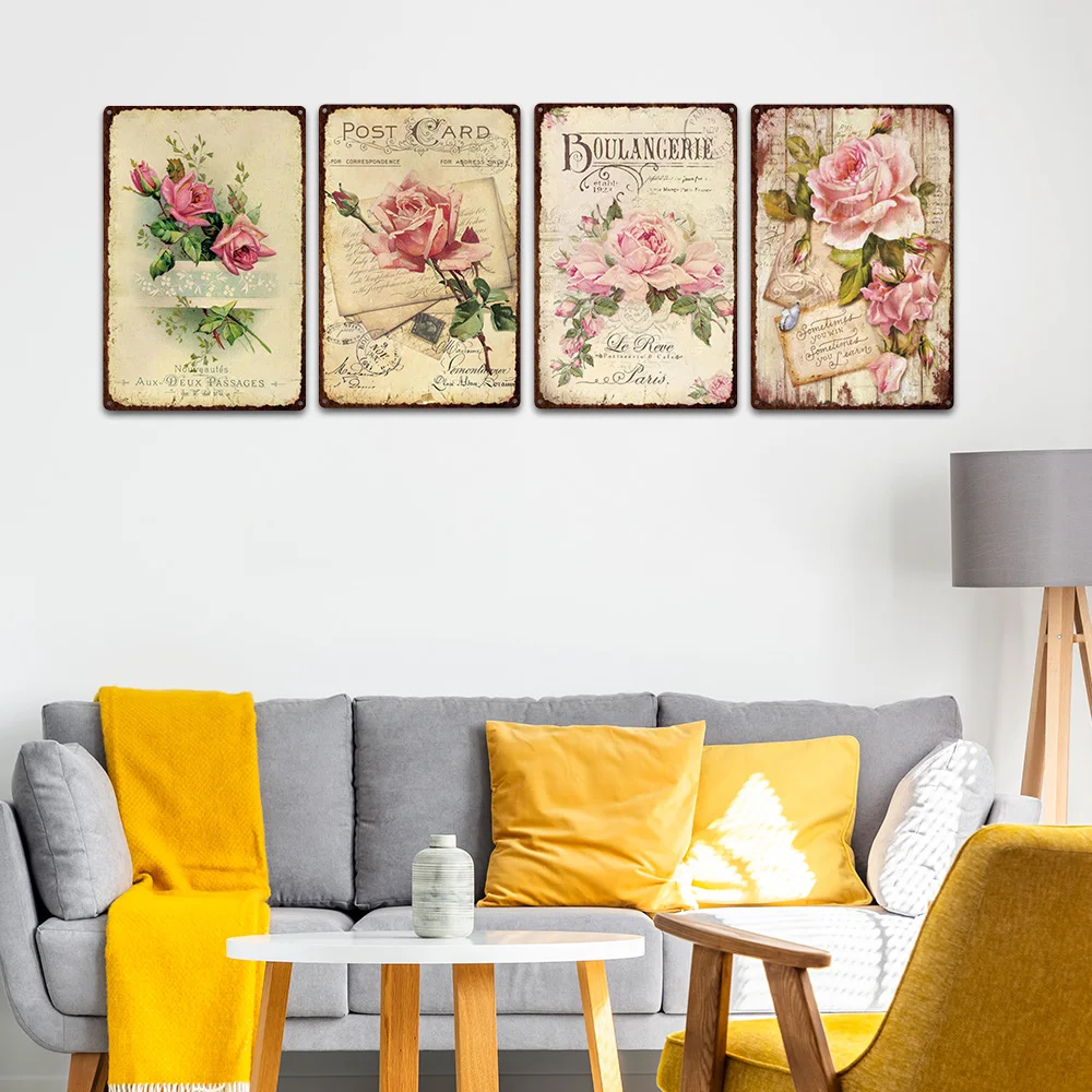 Rose éternelle En Métal Noir – Décoration Romantique Maison, Cadeau Fait Main