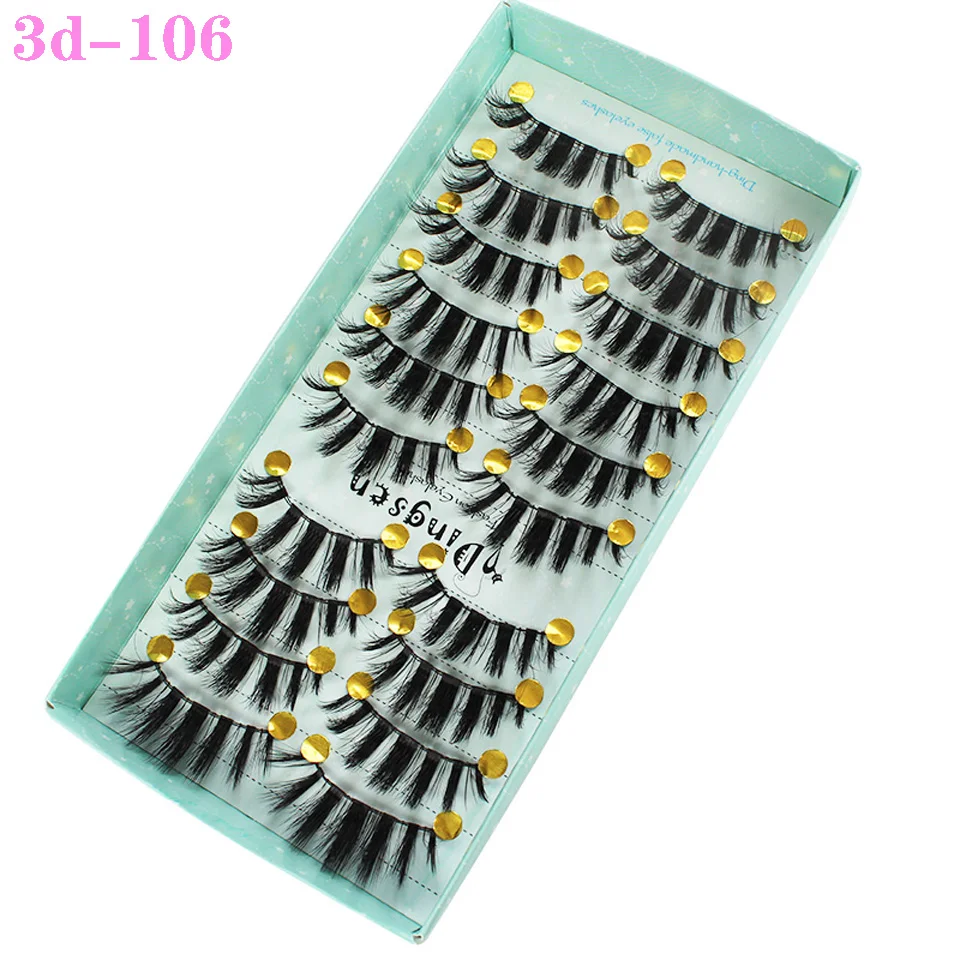 

3D thick eyelashes 10 pairs of single style 0.07 material multi-layer natural false eyelashes handmade eyelashes
