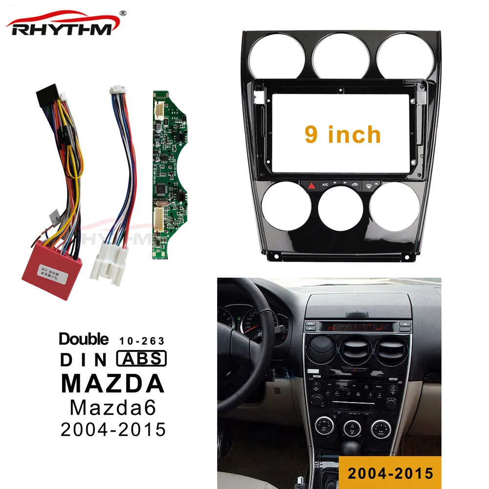 9 дюймов 2din автомобильный фасции провода доска управления CANBUS работа для Mazda 6 2004