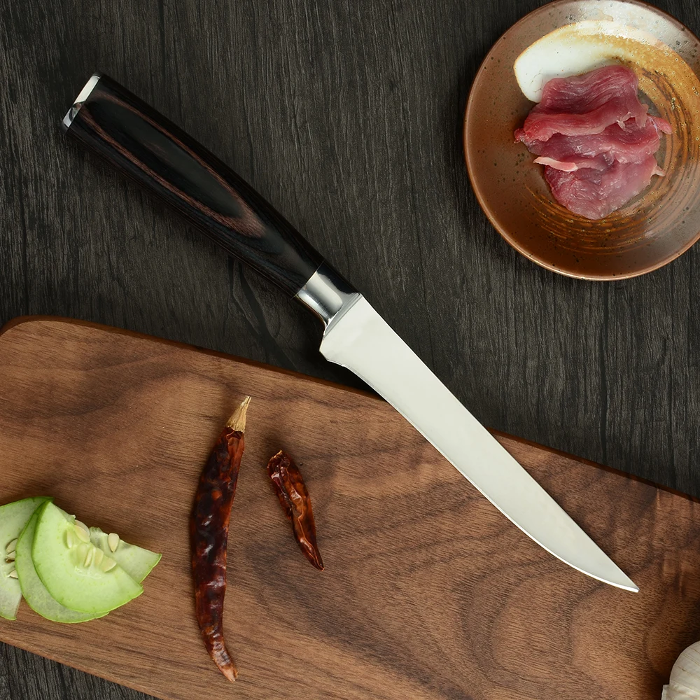 

Boning Knives 5.5 Inch Deboning Kitchen Knife Stainless Steel Blade Cleaver Knife Slicing Meat Poultry Fish Filleting Knives