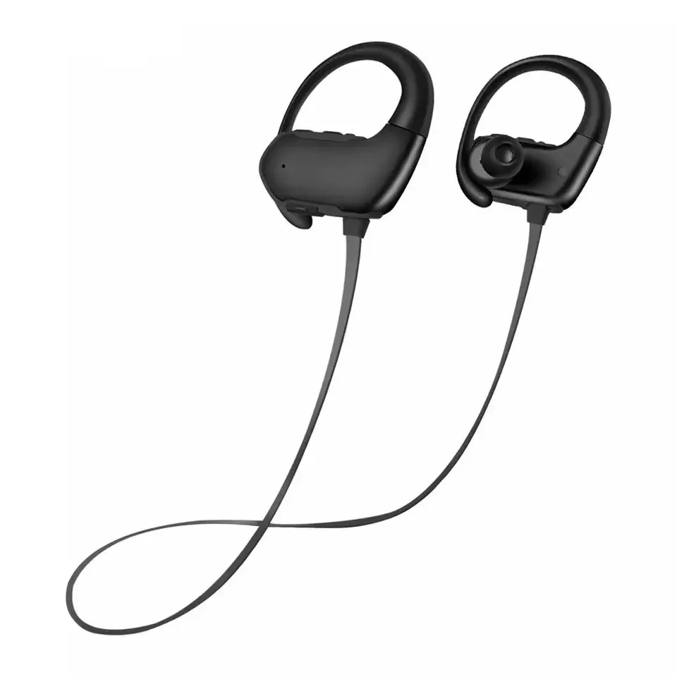 Black 2 в 1 водонепроницаемый носимых аудио Casques Спортивные Беспроводные Bluetooth MP3 плеер гарнитуры наушники с 8 г карты памяти - Цвет: Black