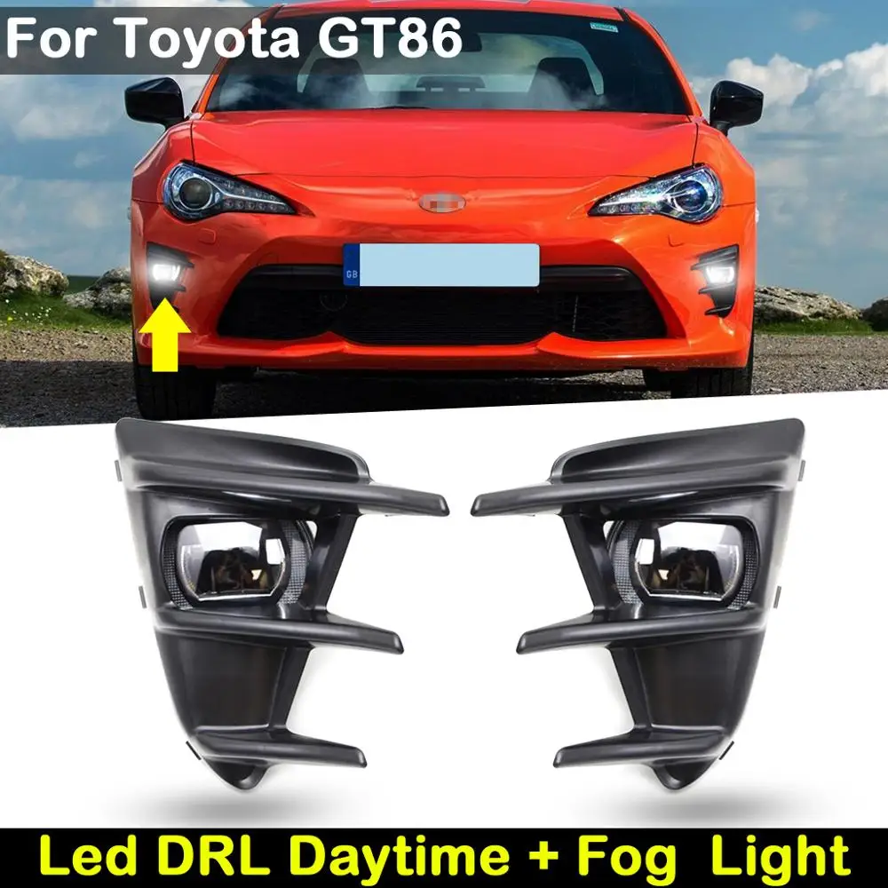 Для Toyota GT86 2017 up 2 в 1 автомобильный передний светодиодный DRL Дневной светильник и