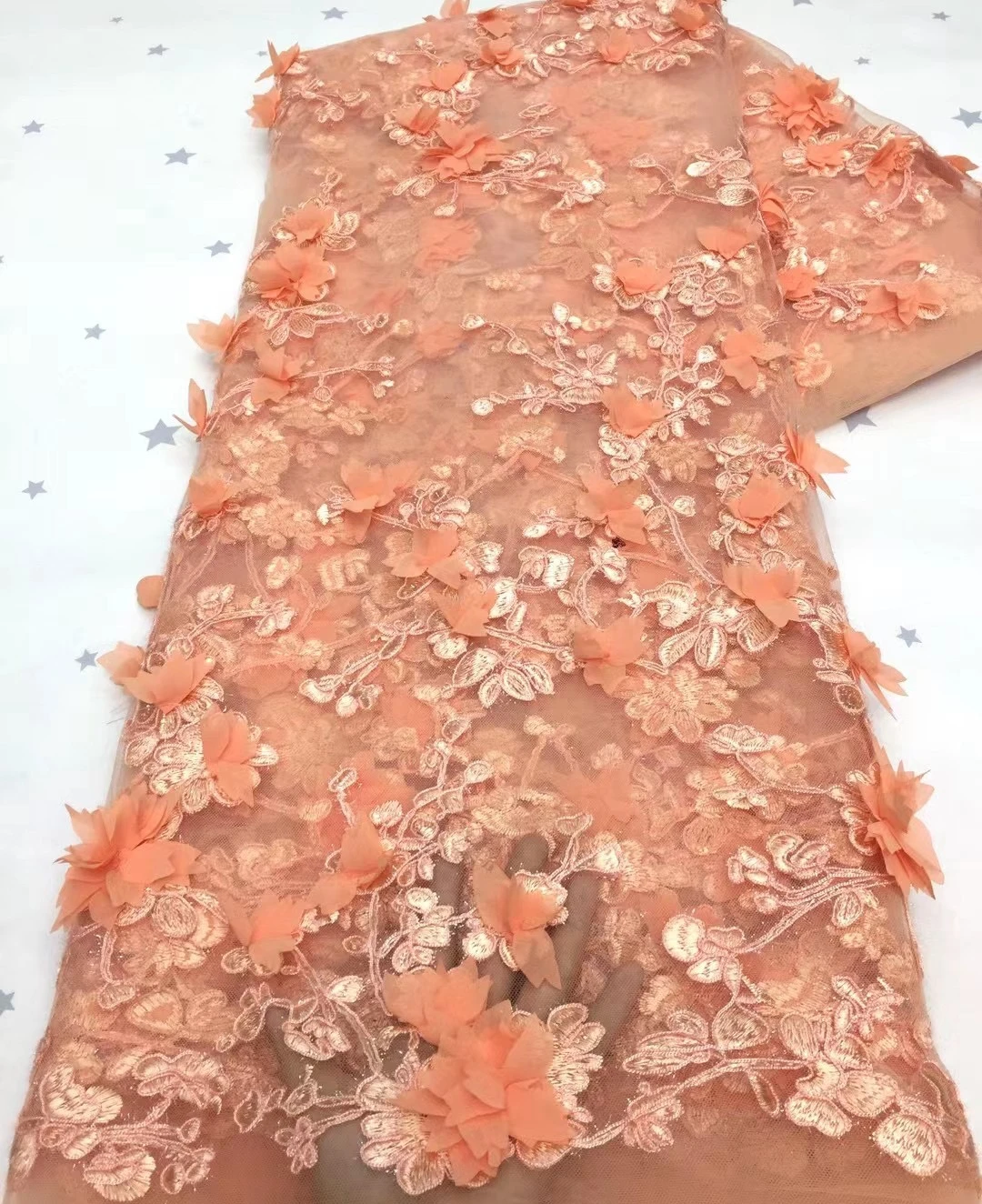 

Вышивка блестками французское Сетчатое кружево новейшие Африканские кружева серые 3d Тюль сетчатая кружевная ткань TS9410