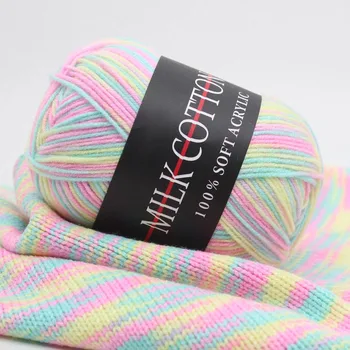 

1 PC Of 50g Knitted Crochet Milk Soft Baby Cotton Yarn Velvet Hand-knitted Wool Crochet Yarn DIY Sweater Scarf Hat