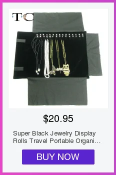 Ювелирных изделий сумка Портативный чехол для переноски черный бархат Органайзер многофункциональный ожерелье кольца коробка для хранения сережек