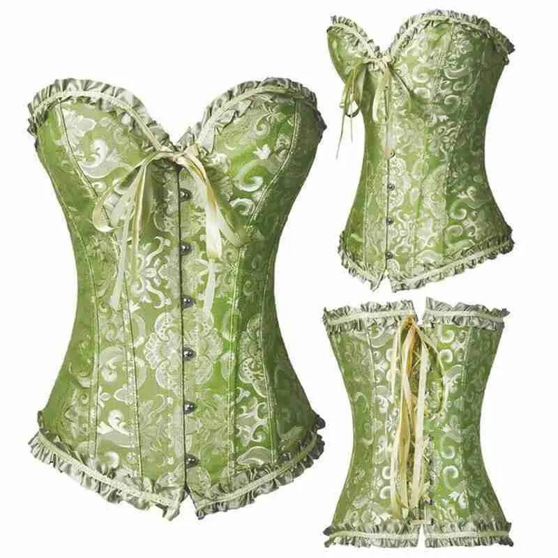 Corset Bustier Top Sexy Women Lace Up Gothic Waist Trainer Lingerie Overbust Vintage Corsets Body Shaper Plus size XS-6XL