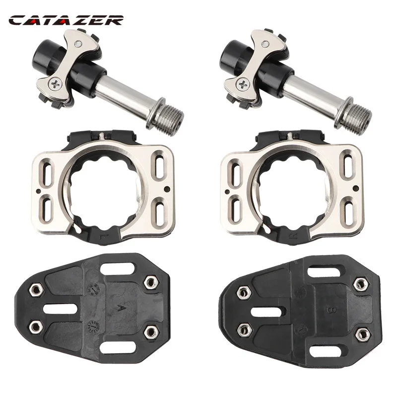 Pedali Bici Da Strada Catazer 3 Cuscinetti Pedale Bici Speciale Sprint In Lega Di Titanio Con Clip