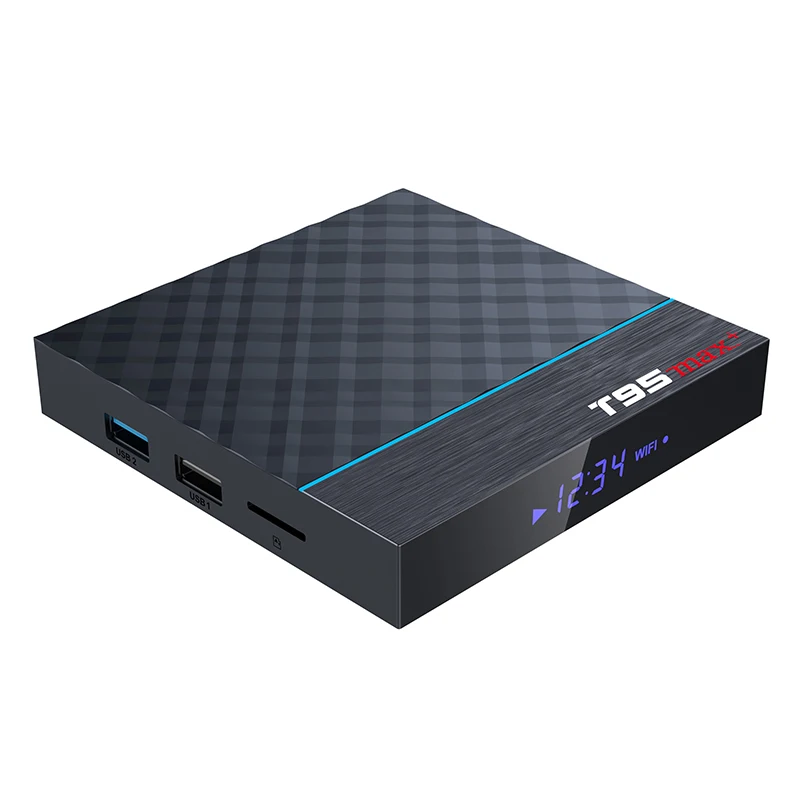 ТВ-приставка VHXSIN T95 MAX + Plus Android 9 0 Smart TV Box Amlogic S905X3 2 4G/5GHz Wifi BT Youtube 8K медиаплеер