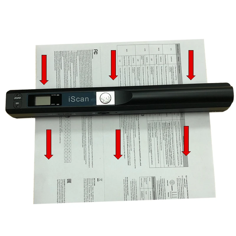 iScan Portable New Creative Handheld Mobile Portable Document Scanner 900DPI USB2.0 LCD Display Sup