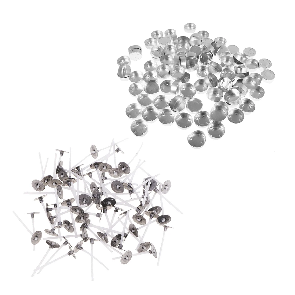 200 Aluminium Tea Light Case Containers + Candle Wick DIY Candle Craft