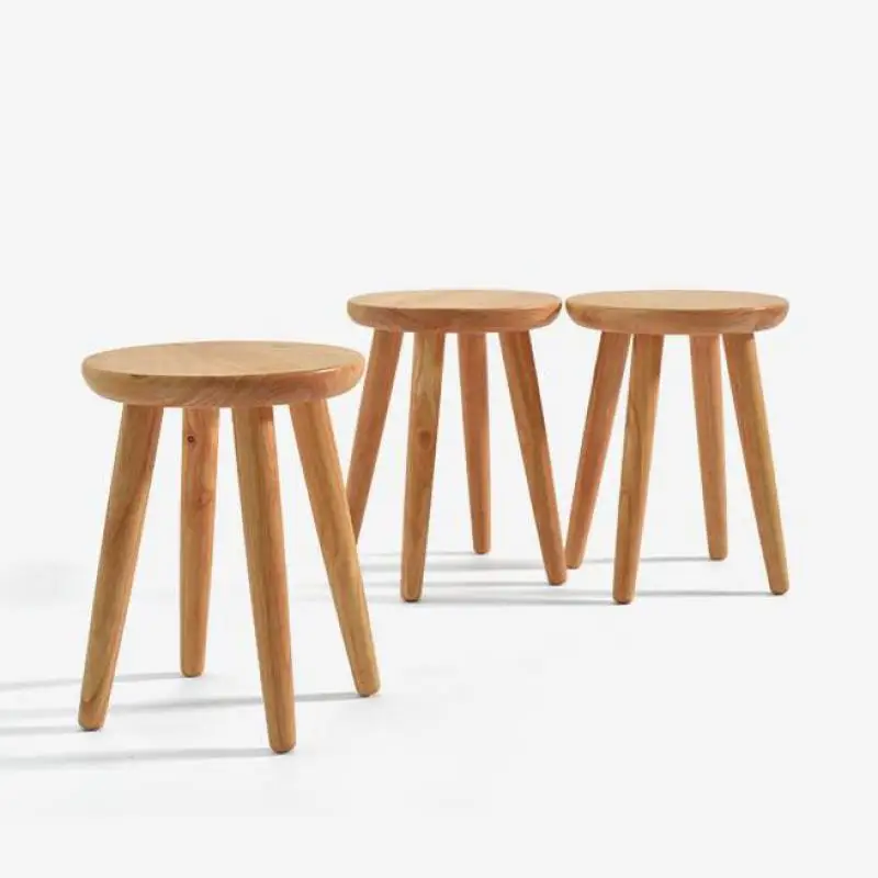 

Japanese Solid Wood Bench Creative Round Bench Small Round Bench Dining Bench Fashion Dining Bench Low Bench Dressing Benc