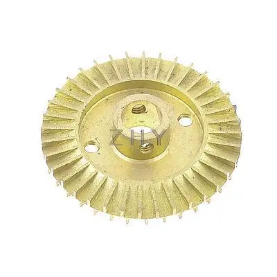 

Water Pump Part Double Side 60mm Diameter Gold Tone Brass Impeller