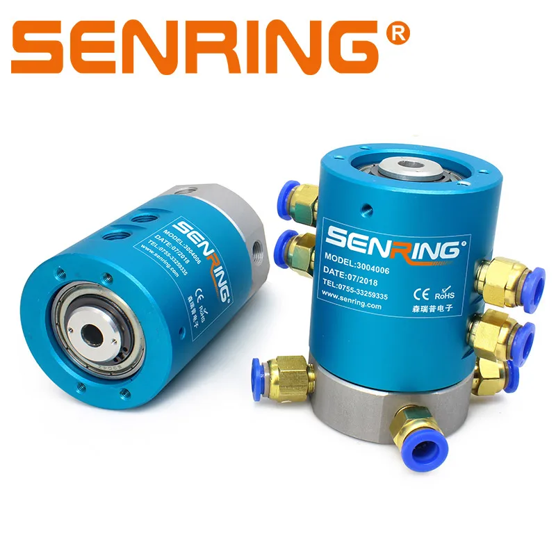 Hydraulic slip ring 4 Way Rotary Unions Port G1/8'' with 256 Wires