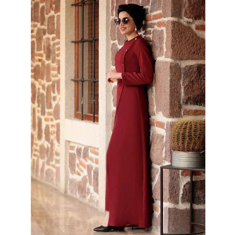 Muslim Sets Fashion Women Abaya Dress Kaftan Suit Long Sleeve 2Pcs Set Elegant Arab Middle East Vintage Evening Islamic Clohting