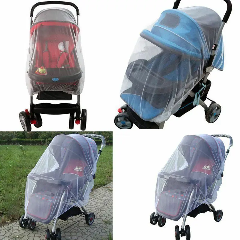 pudcoco 2020 Brand New Newborn Toddler Infant Baby Stroller Crip Netting Pushchair Mosquito Insect Net Safe Mesh Buggy White