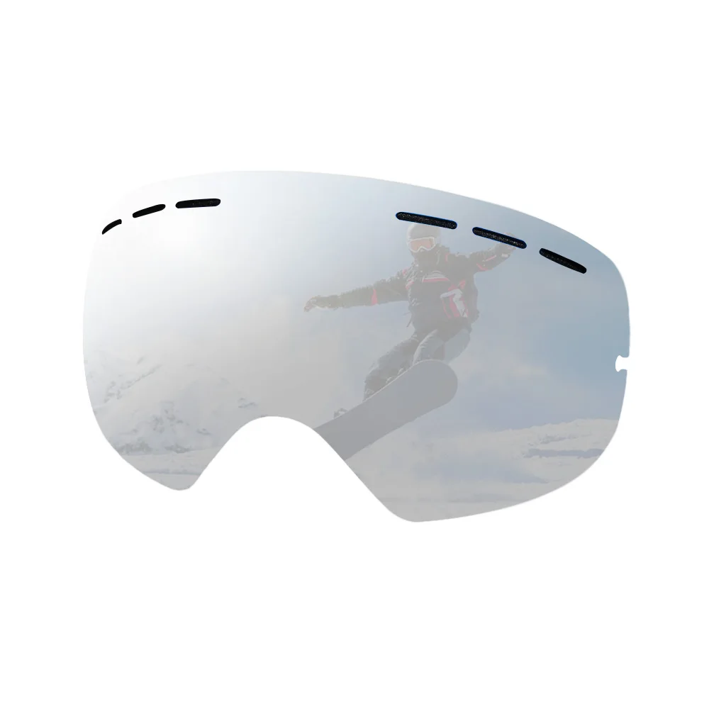 Двухслойные противотуманные лыжные очки для мужчин и женщин, спортивные лыжные очки, маска для катания на снегоходах, лыжах, очки от снега, очки для сноуборда - Цвет: SKI SILVER LENS