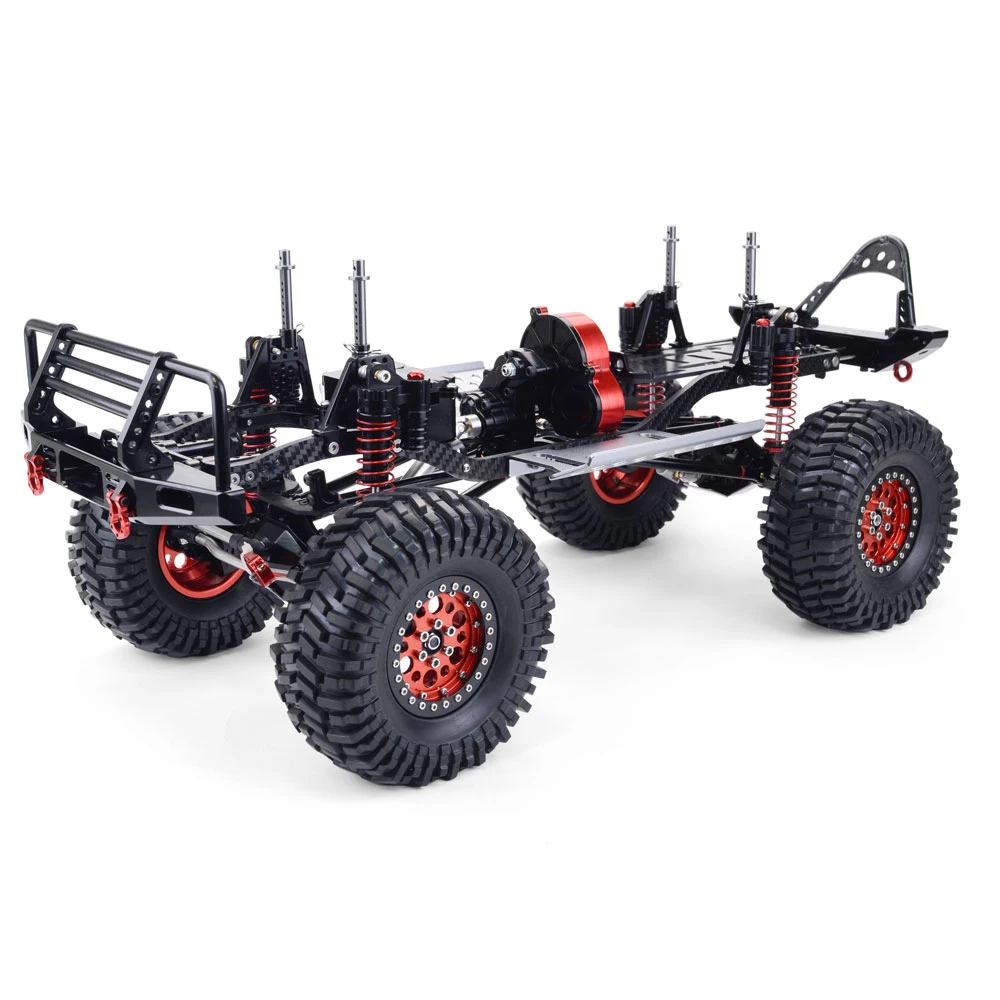 1:10 Масштаб RC Гусеничный SCX10 цельнометаллический карбоновый каркас дверной мост+ Система питания(540 мотор+ 60A ESC+ M1500 рулевой механизм - Цвет: A