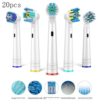 

20pcs Electric Toothbruch Head Brush Replacement Head Bruch Head Suitable for Oral-B D4510 D12013 D12013W D12523 D17525 D18