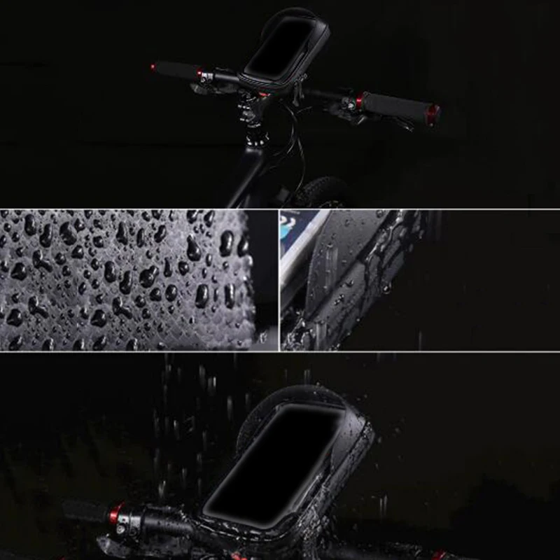 Mountain Bike Bicycle Front Frame Bag For Mobile Phone 45mm Dia Handlebar