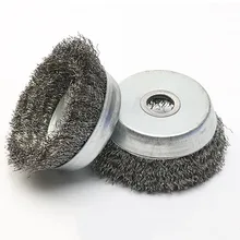85 мм нержавеющая сталь гофрированная проволочная чашка колеса для удаления ржавчины щетка для чистки Новые поступления Аксессуары для инструментов