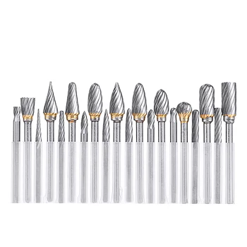

20Pcs Burr Rotary Tools Tungsten Carbide Steel Rotary Burr Die Grinder Bit Shank Carving Set For Engraving Wood Working