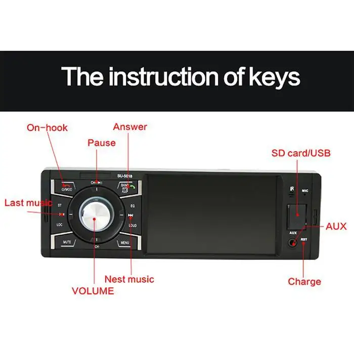 Автомобильный 4,1 в HD MP5 плеер Bluetooth Hands-free автомобильный MP3 радио