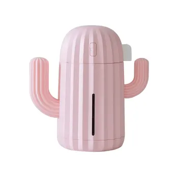 

USB Charging Cactus Humidifier Mini Aromatherapy Machine Night Light Creative Mute Office Air Purification Gift