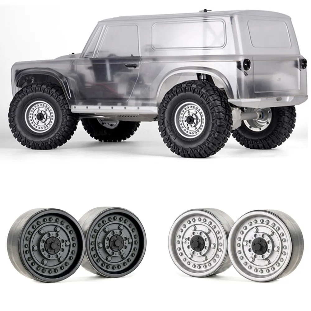 RC Auto Rad Zubehör Weiß 4 Stück 1,9 RC Auto Metall Beadlock Rad für Hsp Redcat Exceed RC Traxxas Tamiya Hpi 1:10 Auto festes Design