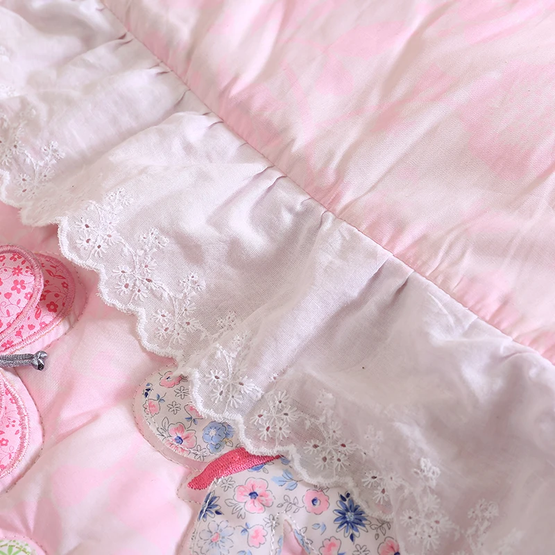 Простые детские постельные принадлежности Розовый 3D печать шаблон покрывала, простыни кровать юбка бампер бытовые детские постельные принадлежности