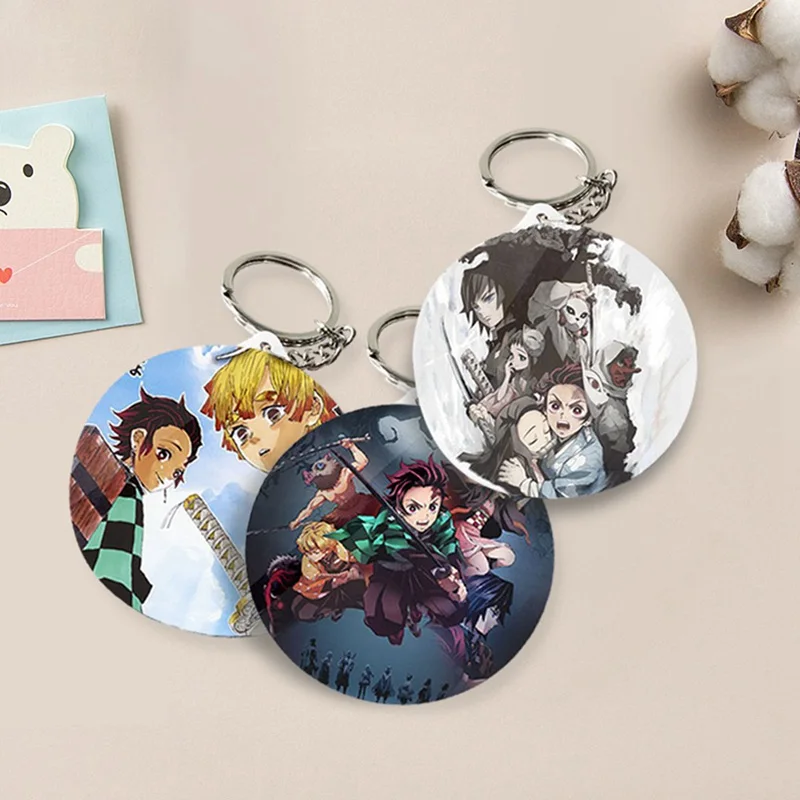 Anime Demon Slayer: Kimetsu no Yaiba Acrylic Keychain Keyring Cute Pendant