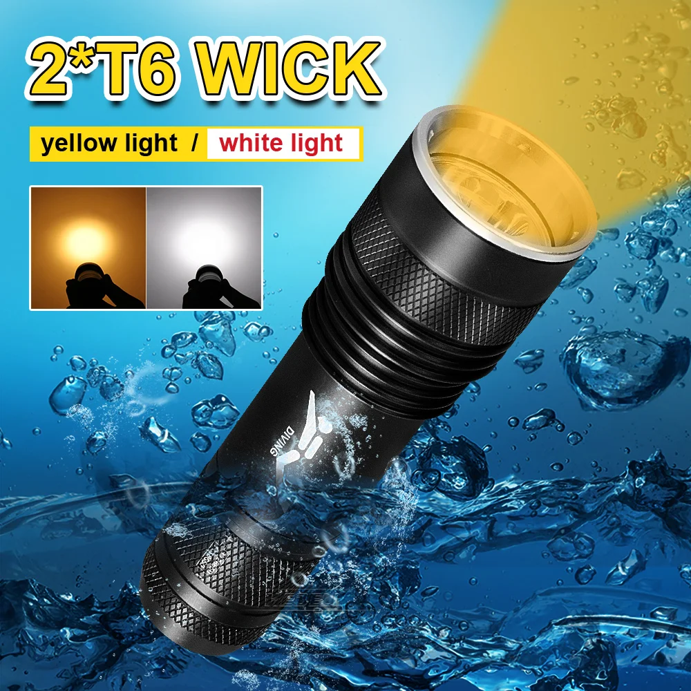 Diving Light Led Flashlights Scuba Diving Flashlight Xml T6 Uv395nm Waterproof Torch Underwater