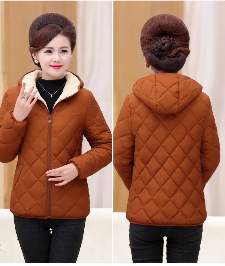 

Middle-aged Mom Winter Warm Cotton-padded Clothes Middle-aged WOMEN'S Apparels Winter Short Cotton Coat Fashion Thick Cotton Jac
