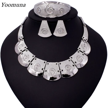 

African Beads Jewelry Set Bridal Gift Gold Color Necklace Set Nigerian Wedding Dubai Jewelry Sets Design Accessories