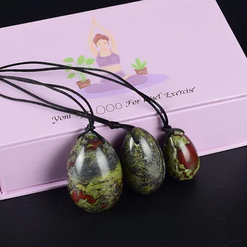 

Jade Egg Natural Mineral Quartz Dragon Blood Stone Egg Healing Ball Kegel Exercise Pelvic Floor Muscle for Women