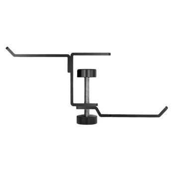 

Double Hang Headphone Hook- 360 Degree Rotation Universal Under Desk Wall Mount Multifunction Hanger Save Space