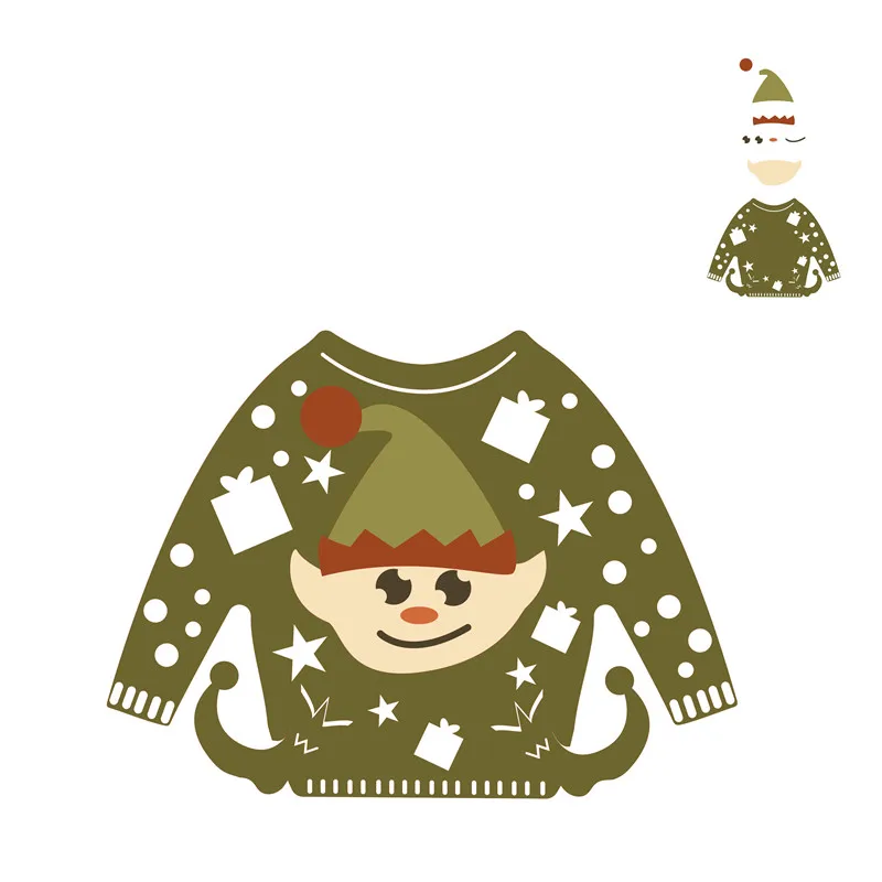 

InLoveArts Sweater Christmas Dies Metal Cutting Dies New 2019 for Card Making Scrapbooking Embossing Die Cut Stencil Craft Dies