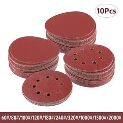 Disques abrasifs 5 ", pour ponceuse à huit trous, rond, 5", 60 – 2000, grain 