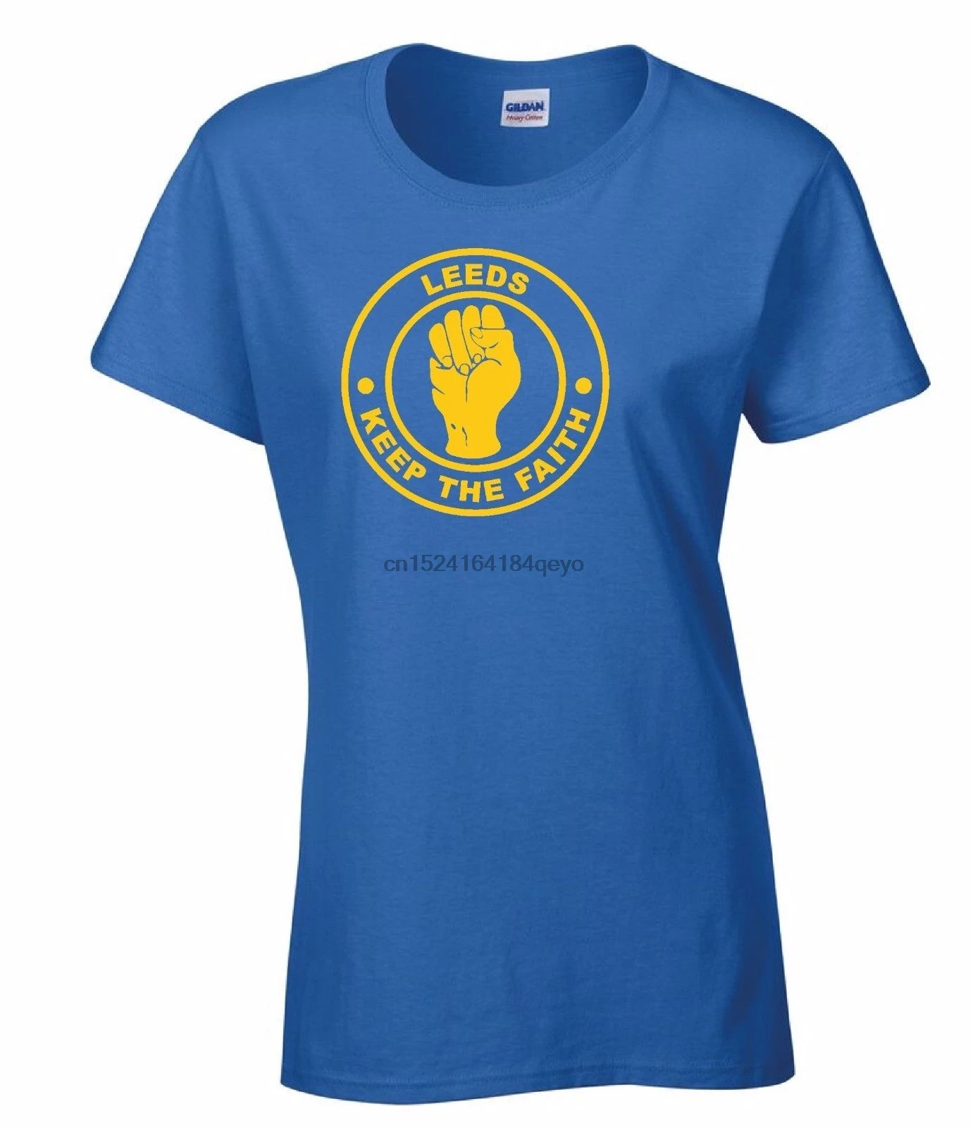 

LEEDS UNITED FANS THEMED LADIES T-SHIRT - KEEP THE FAITH NORTHERN SOUL