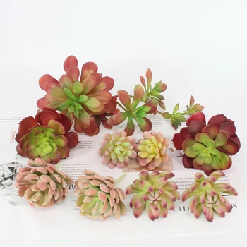 

DIY Artificial Succulents Plant Set Unpotted Realistic Plants Fake Succulent Picks for Indoor DIY Home Art Landscape Decoration