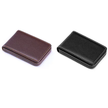 

Business Card Holder Premium PU Leather Business Card Case Wallet Men's/Women's Pocket Business Name Card Holder with netic S